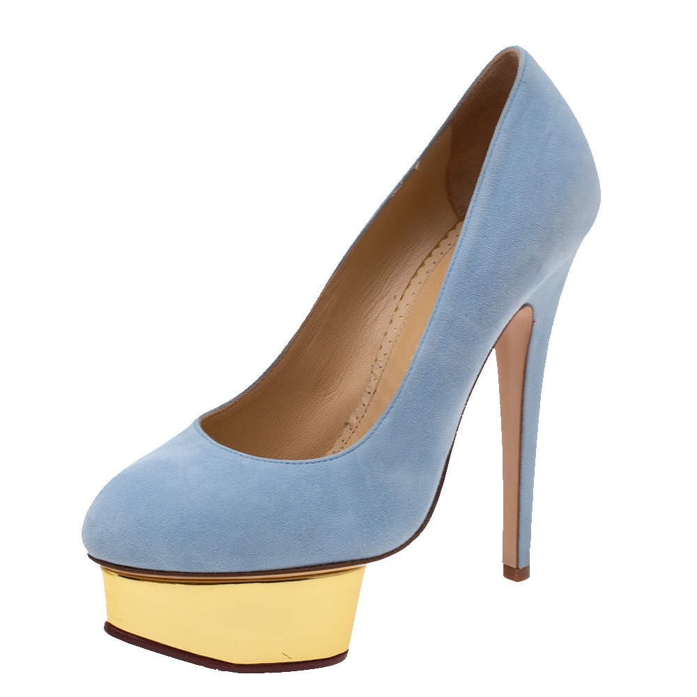 Charlotte Olympia suede platform heels